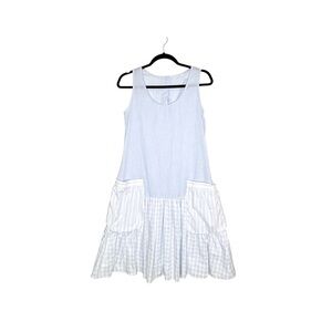 NEW Huberj Gasser Drop Waist A-line Dress Blue Size 40 (Small)